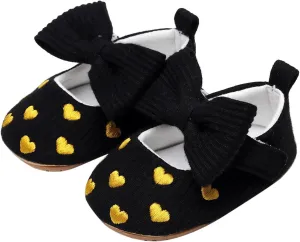 High Tops for Girls Size 4 Infant Girls Single Shoes Heart Embroider Bowknot First Walkers Shoes Size 6 Shoes Toddler