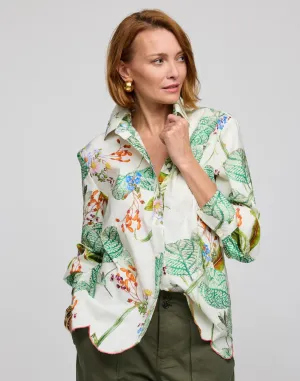 HINSON WU - BLAIRE LONG SLEEVE BOTANICAL PRINT SHIRT