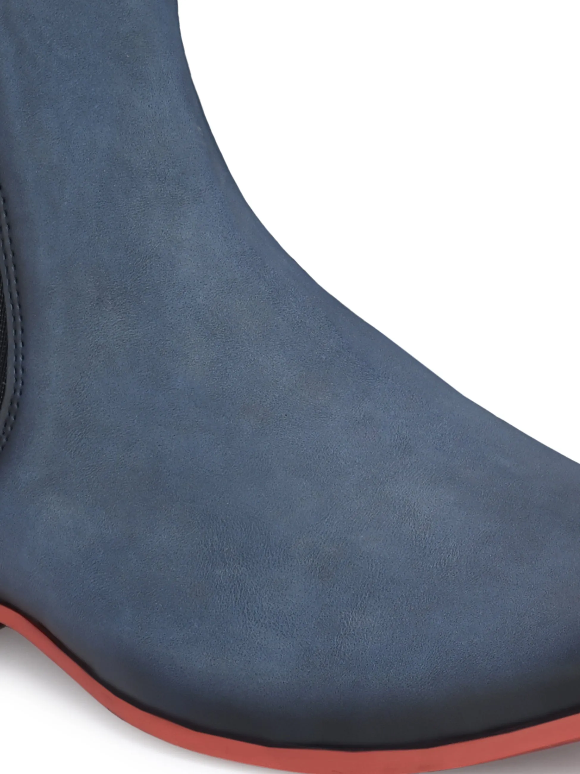 HITZMS_3032 Men's Blue Synthetic Casual Slip-On Boots
