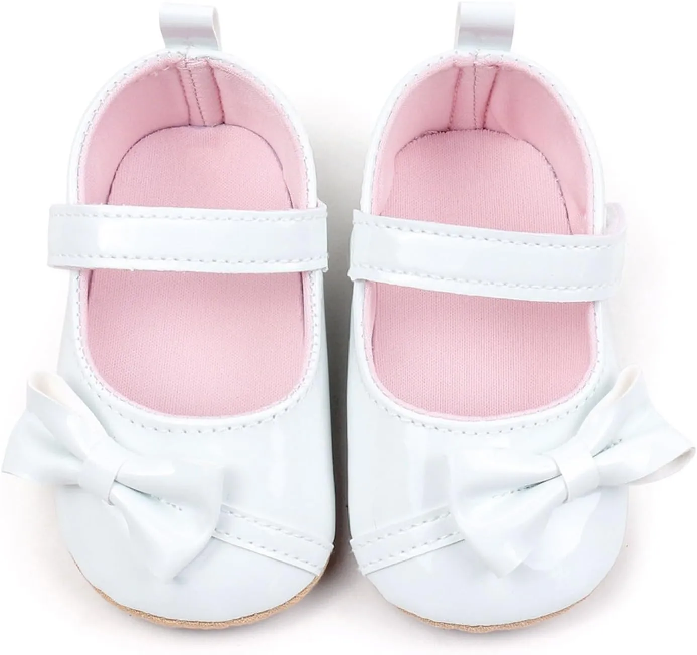 Infant Baby Girls Crown Mary Jane Flats Non-Slip Soft Sole Princess Bow First Sneaker Toddler Wedding Dress Shoes