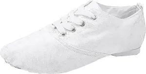 Jazz Shoes for Girls Boys Canvas Unisex Slip-On Dance Shoes (Toddler/Little Kid/Big Kid) Soft Soled Boys Shoes
