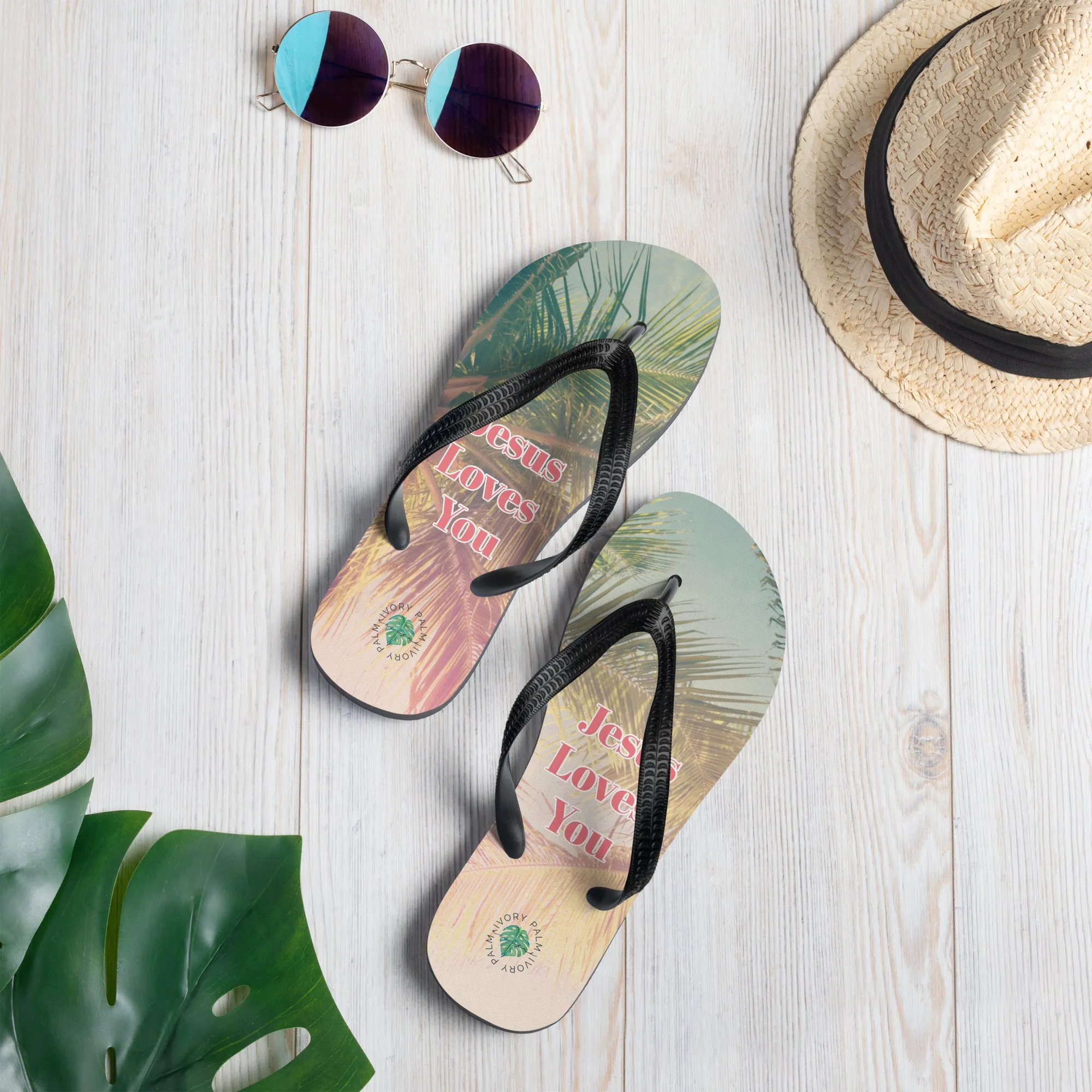Jesus Loves You Flip-Flops