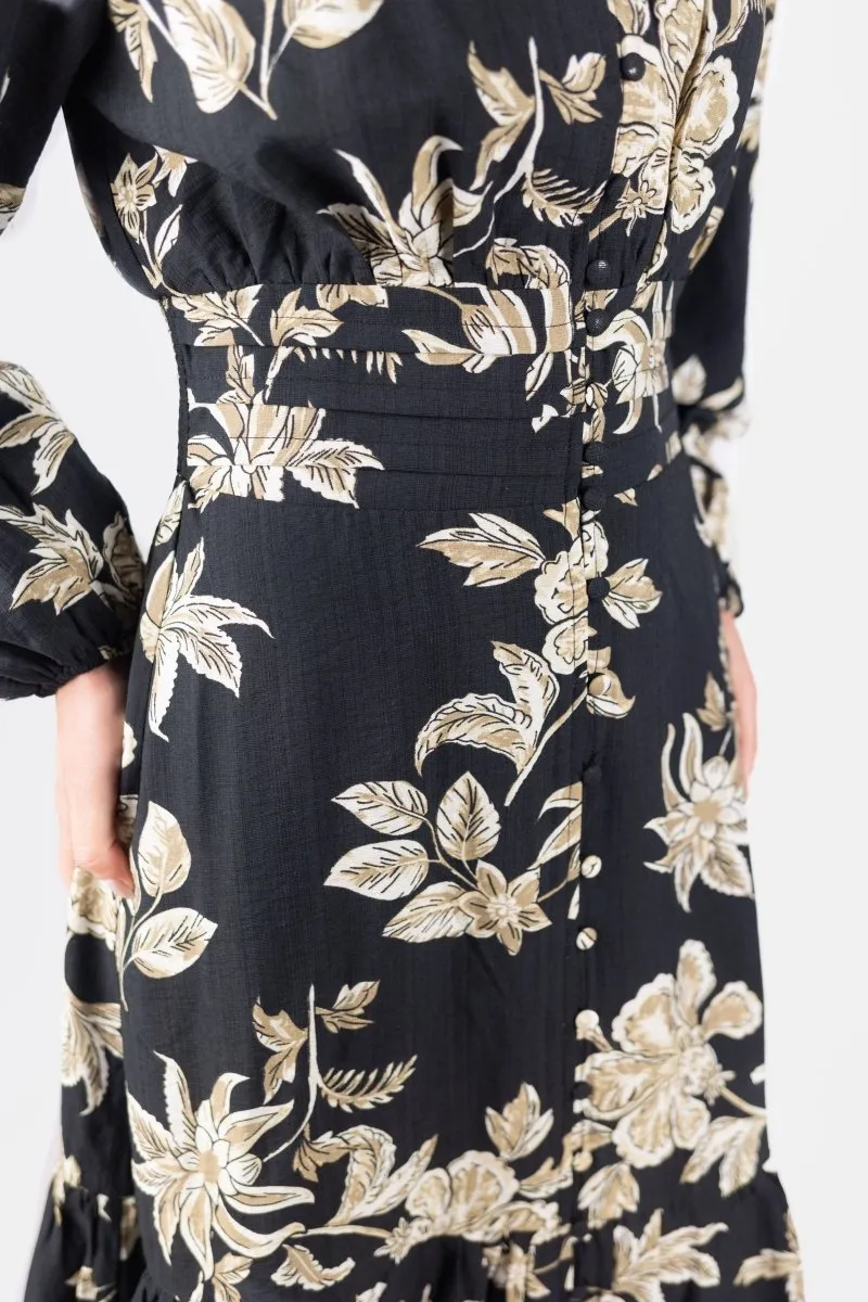 JOSEPHINE DRESS (BLACK/BEIGE)