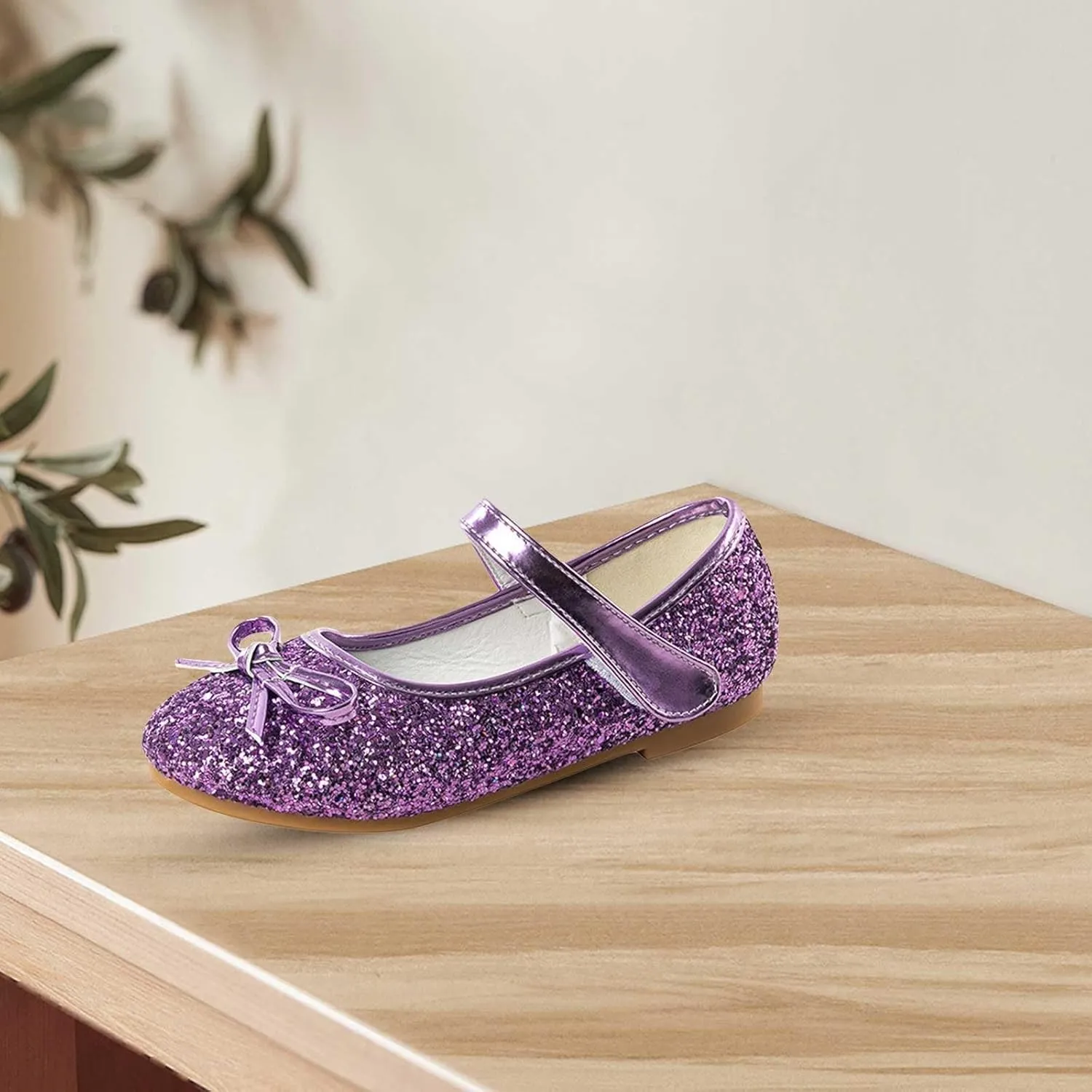 Kid Toddler Girls Glitter Bowknot Mary Jane Shoes Flat Bottom Ballet Princess Sandals Summer Fashion Dress Sandal