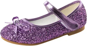 Kid Toddler Girls Glitter Bowknot Mary Jane Shoes Flat Bottom Ballet Princess Sandals Summer Fashion Dress Sandal