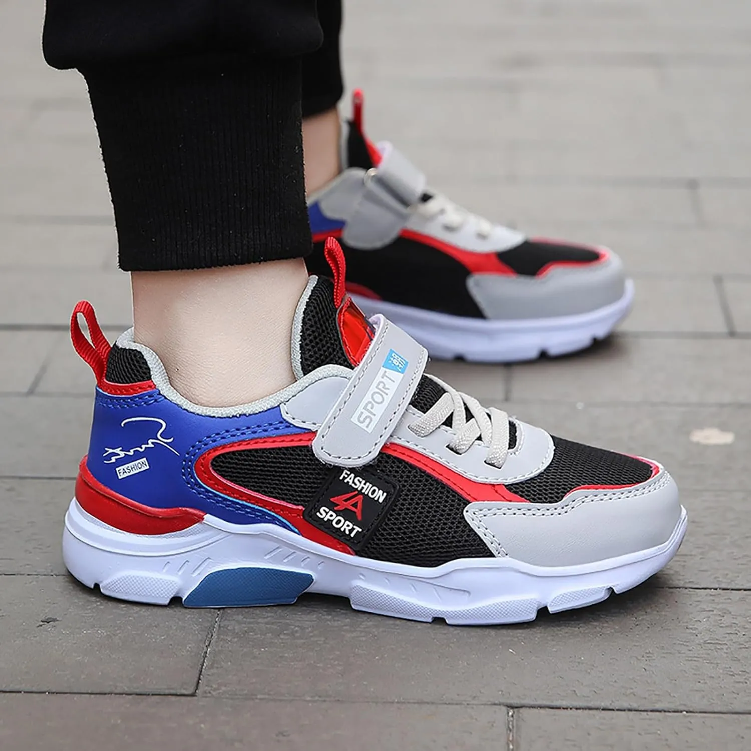 Kids Sneakers Tennis Shoes for Boys Girls Sneakers Breathable Knit Mesh Walking Shoes Athletic Running Sports Shoes