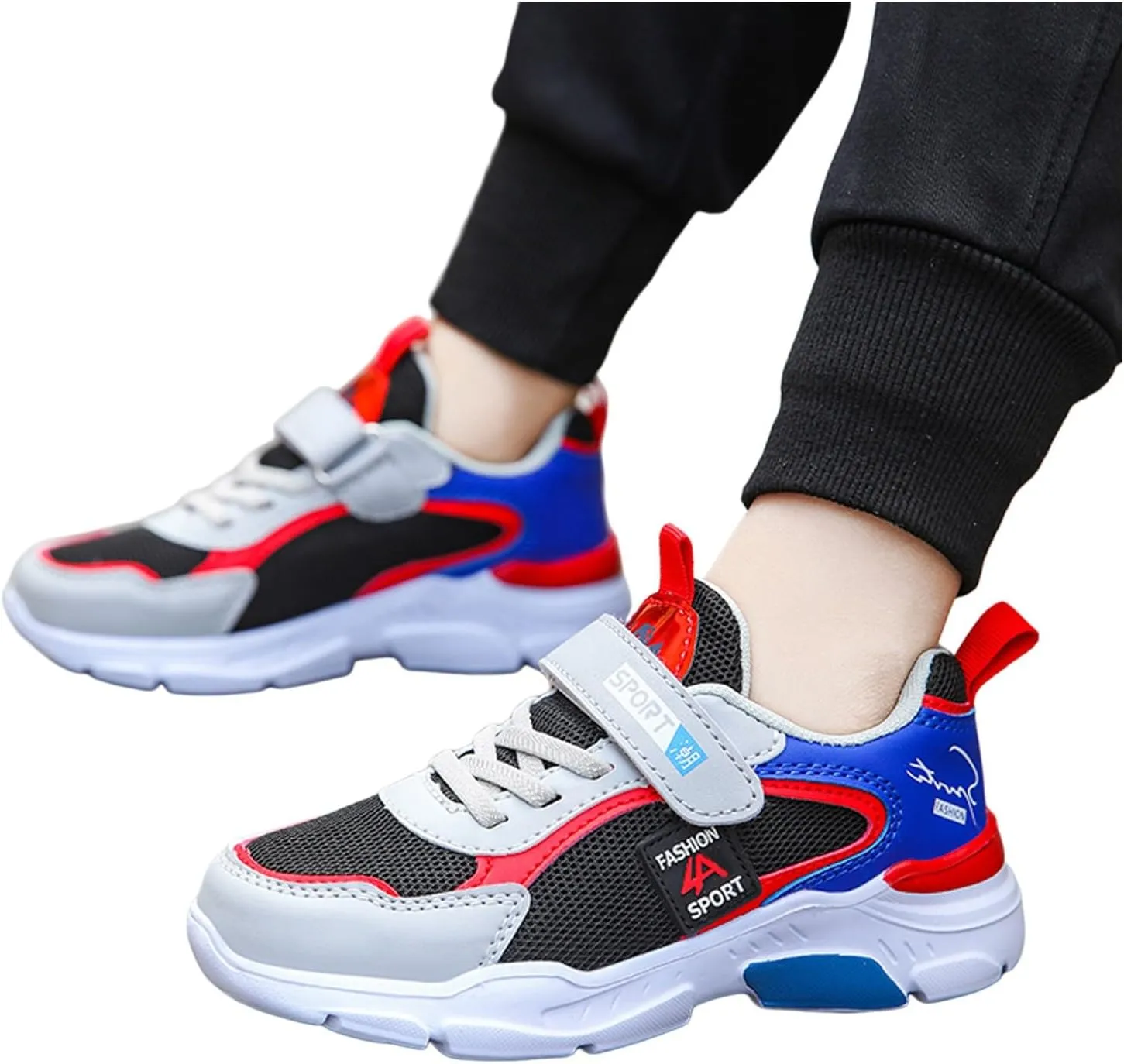 Kids Sneakers Tennis Shoes for Boys Girls Sneakers Breathable Knit Mesh Walking Shoes Athletic Running Sports Shoes