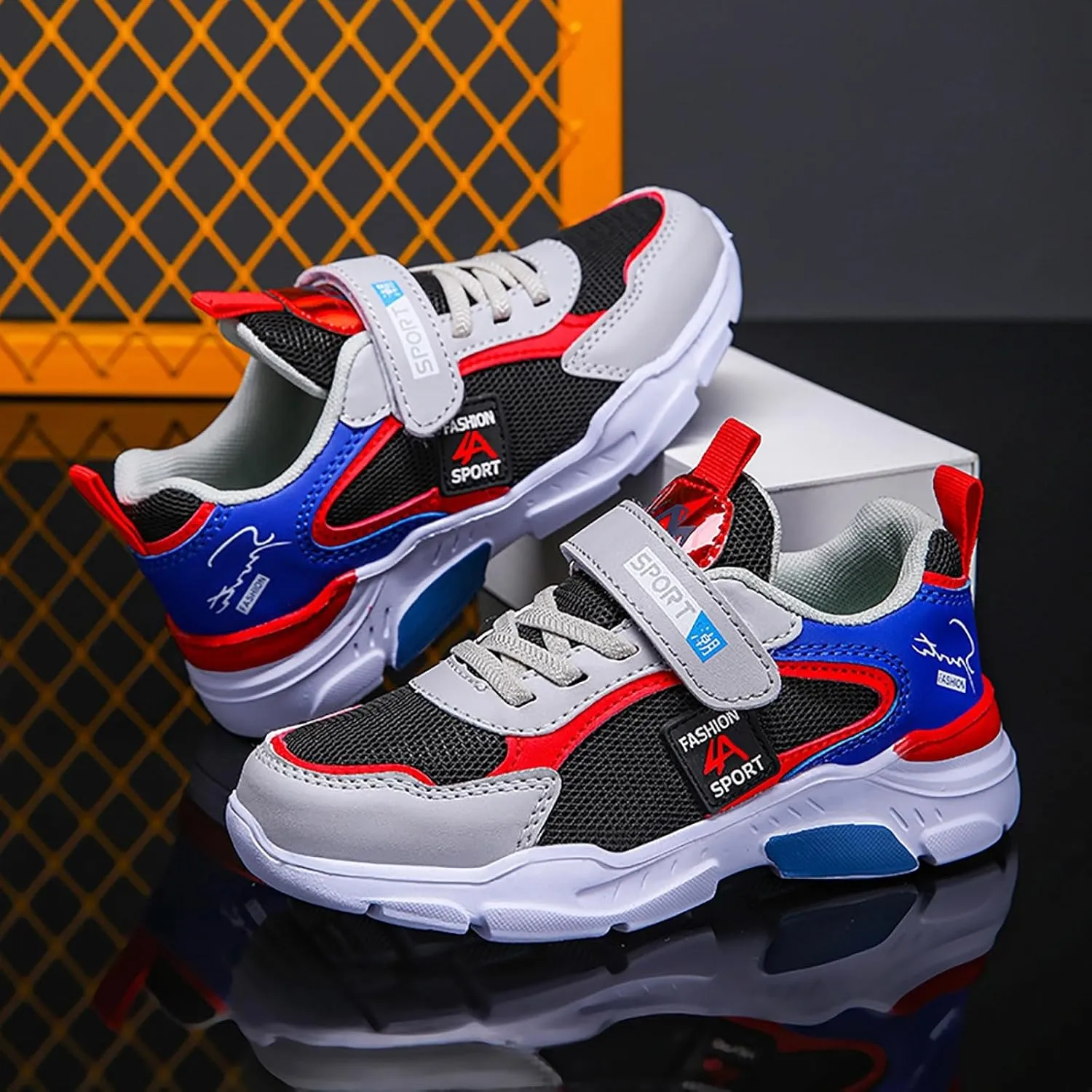 Kids Sneakers Tennis Shoes for Boys Girls Sneakers Breathable Knit Mesh Walking Shoes Athletic Running Sports Shoes