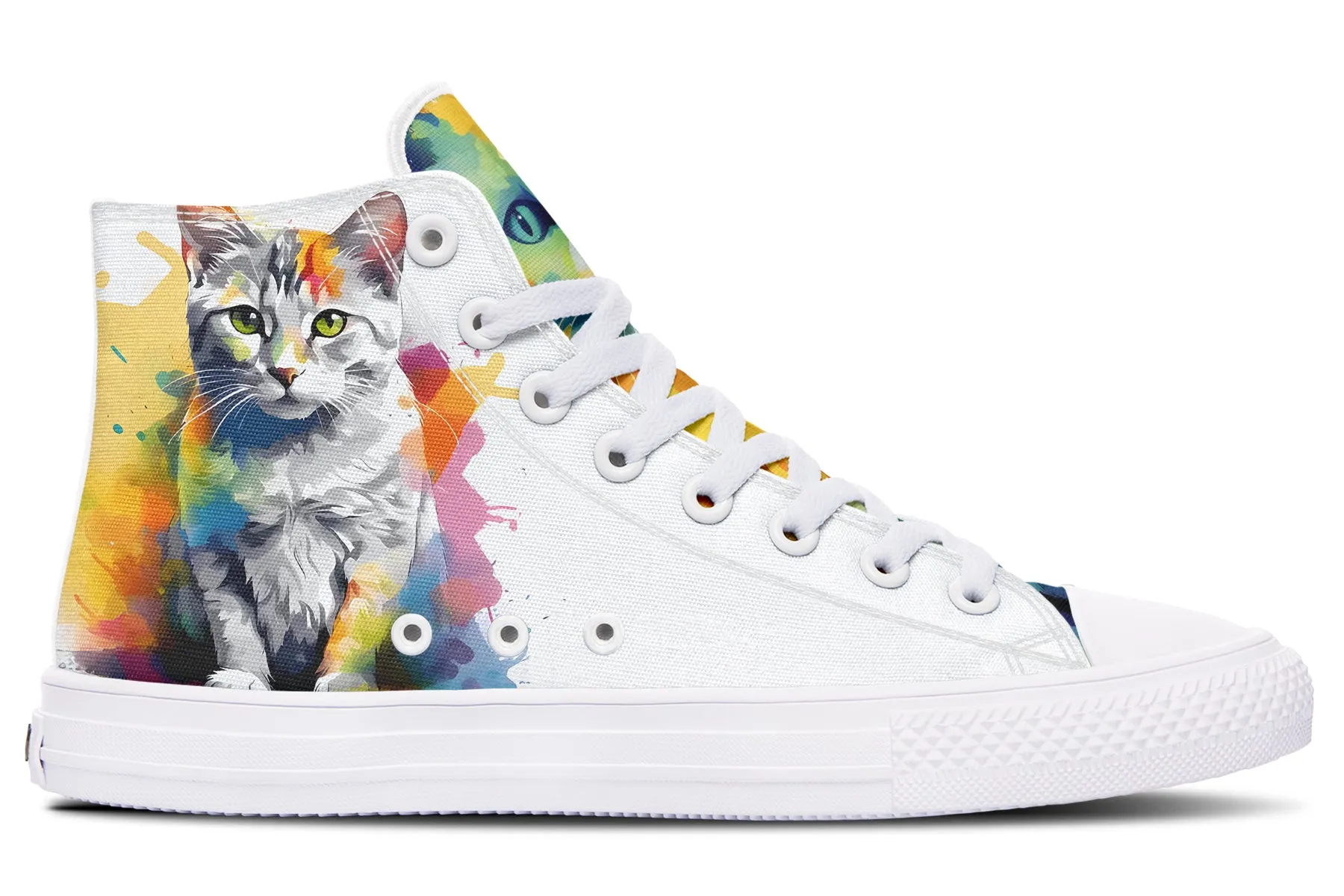 Kitty On My Foot High Tops