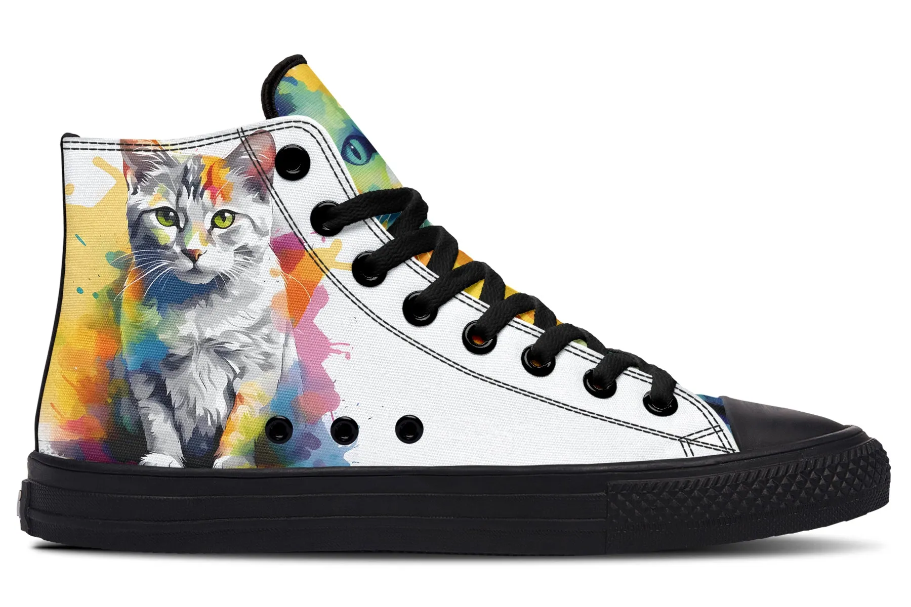 Kitty On My Foot High Tops