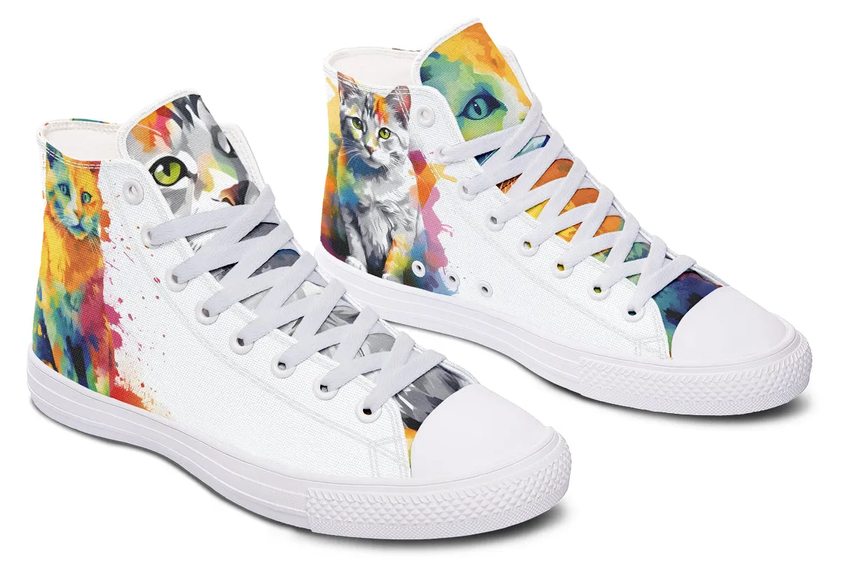 Kitty On My Foot High Tops