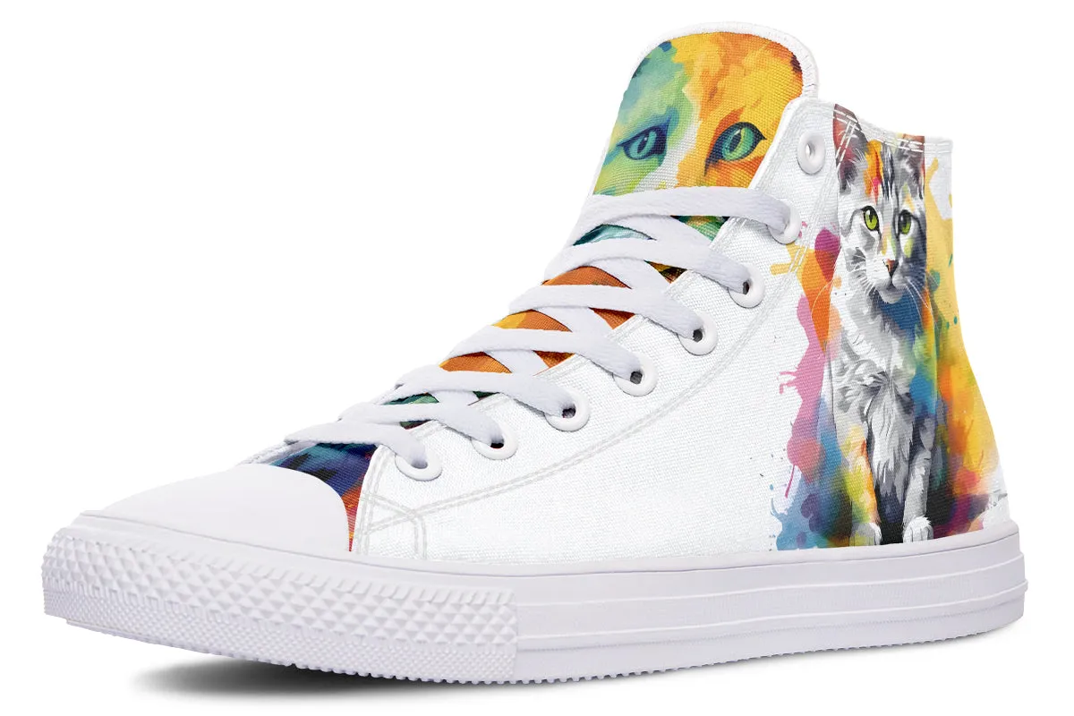 Kitty On My Foot High Tops