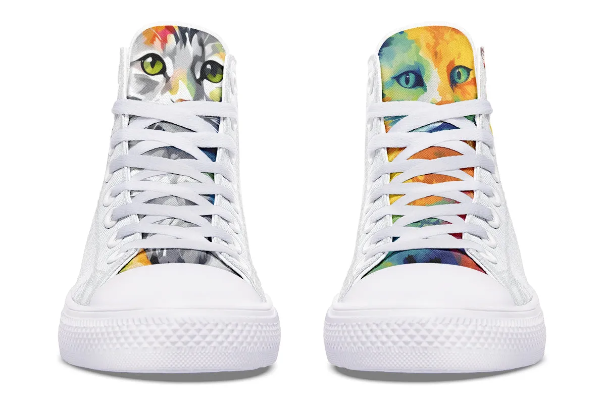 Kitty On My Foot High Tops