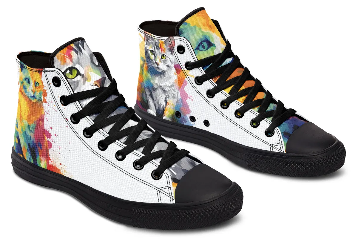Kitty On My Foot High Tops