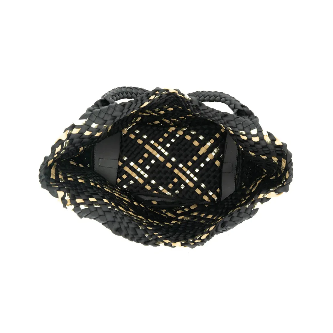 Large Woven Two Tone Tote