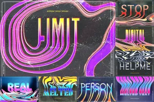 Liquid Melted Text Effects vol 3