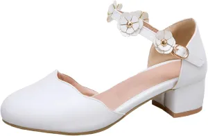 Little Girls Sandals Girls Cute Dress Shoes Ankle Strap Open Toe Flower Girl Wedding Party for Toddler Big Kid