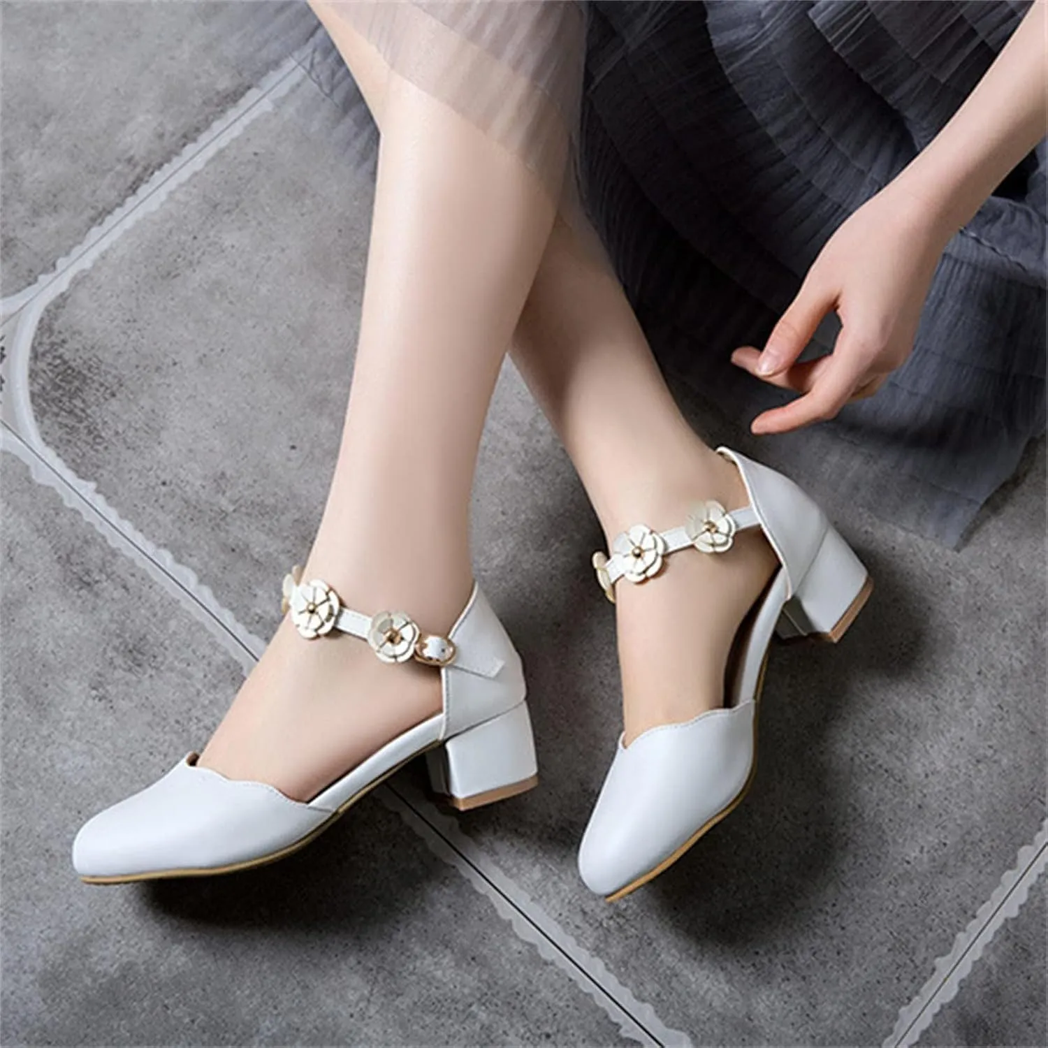 Little Girls Sandals Girls Cute Dress Shoes Ankle Strap Open Toe Flower Girl Wedding Party for Toddler Big Kid