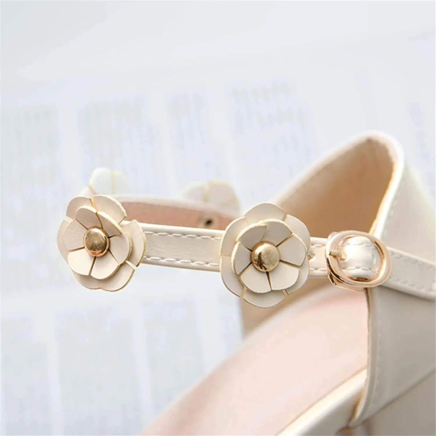 Little Girls Sandals Girls Cute Dress Shoes Ankle Strap Open Toe Flower Girl Wedding Party for Toddler Big Kid