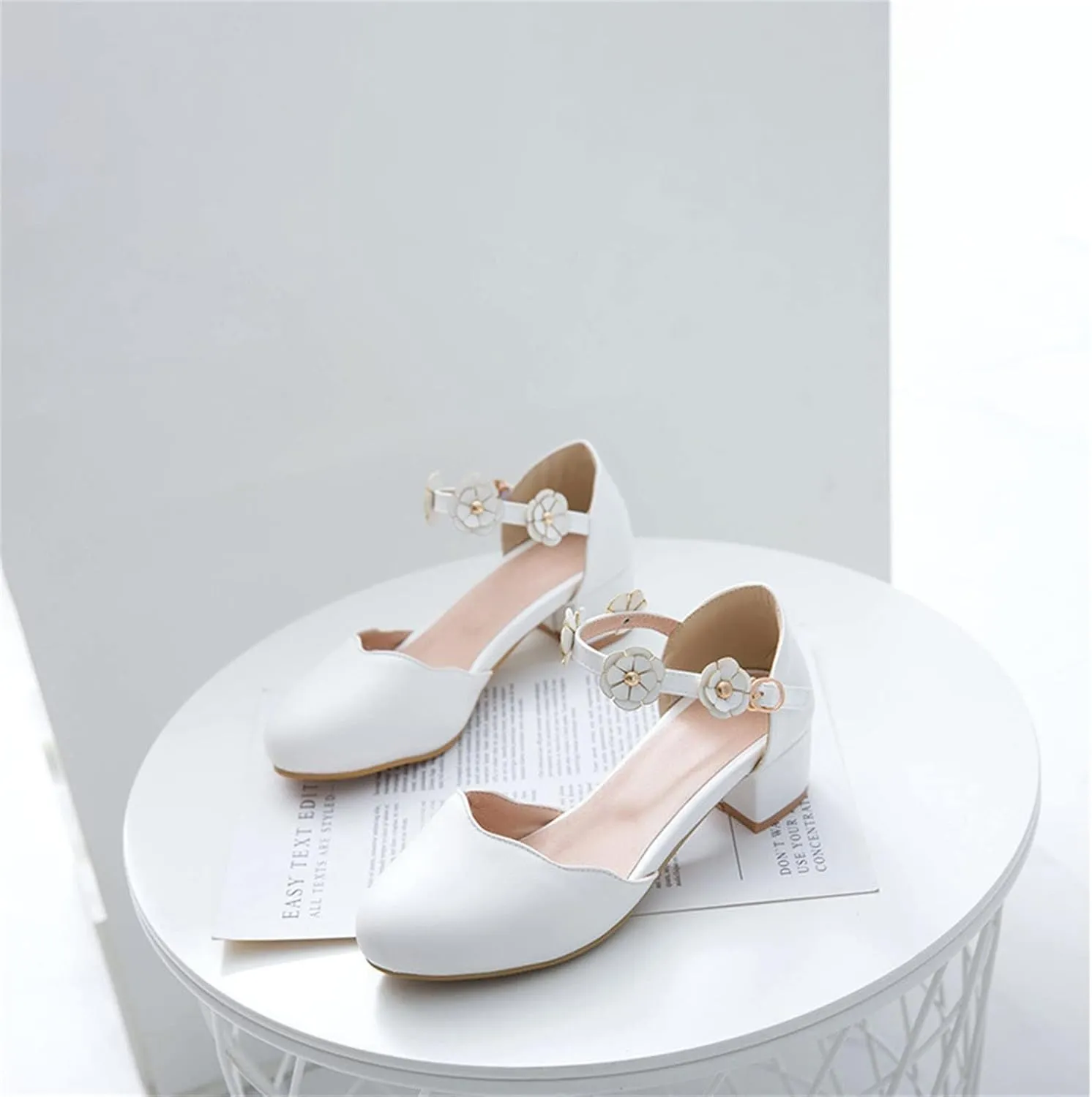 Little Girls Sandals Girls Cute Dress Shoes Ankle Strap Open Toe Flower Girl Wedding Party for Toddler Big Kid