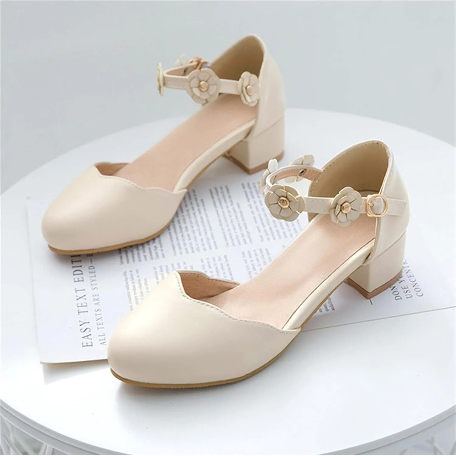 Little Girls Sandals Girls Cute Dress Shoes Ankle Strap Open Toe Flower Girl Wedding Party for Toddler Big Kid