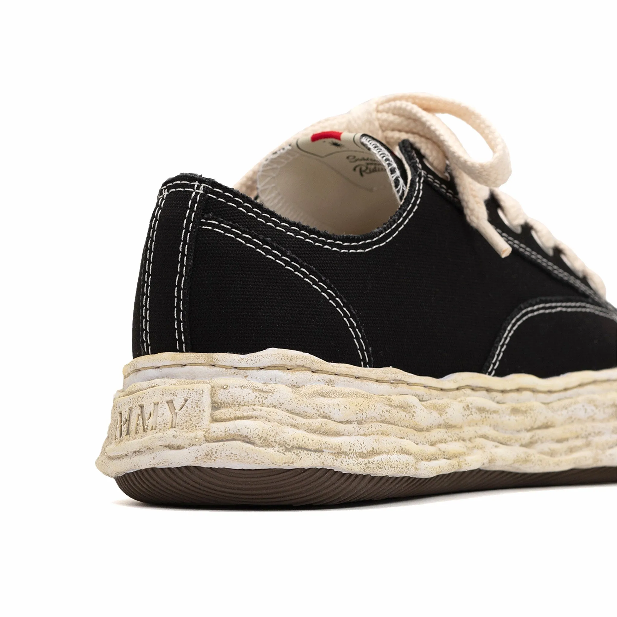 Maison MIHARA YASUHIRO "PETERSON23" OG Dyed Sole Canvas Low-Top Sneaker (Black)