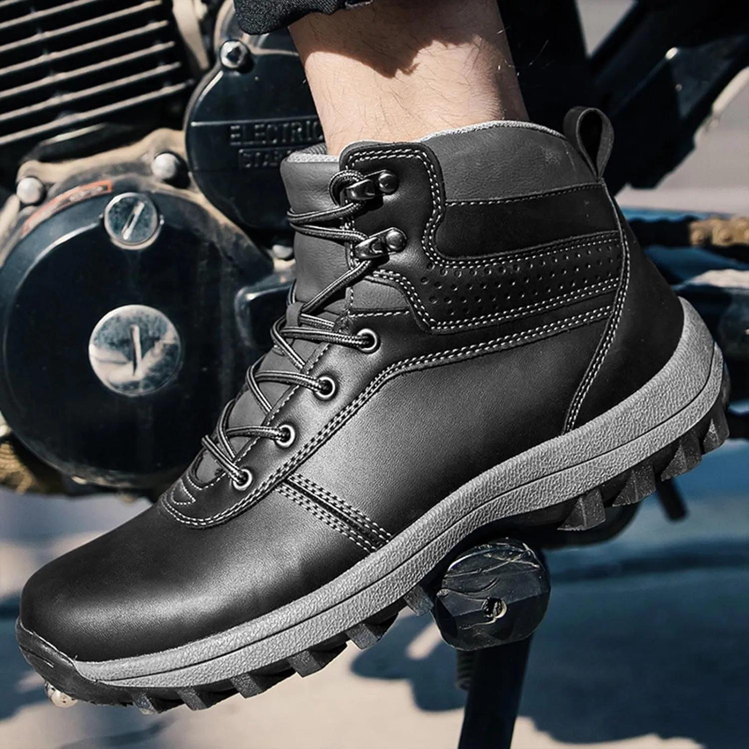 Men Work Boots Composite Toe Hiking Sneakers Comfortable Warm Womens Safety Shoes Slip Resistant Waterproof Outdoor Work Botas Lightweight Hike Grounded Footwear