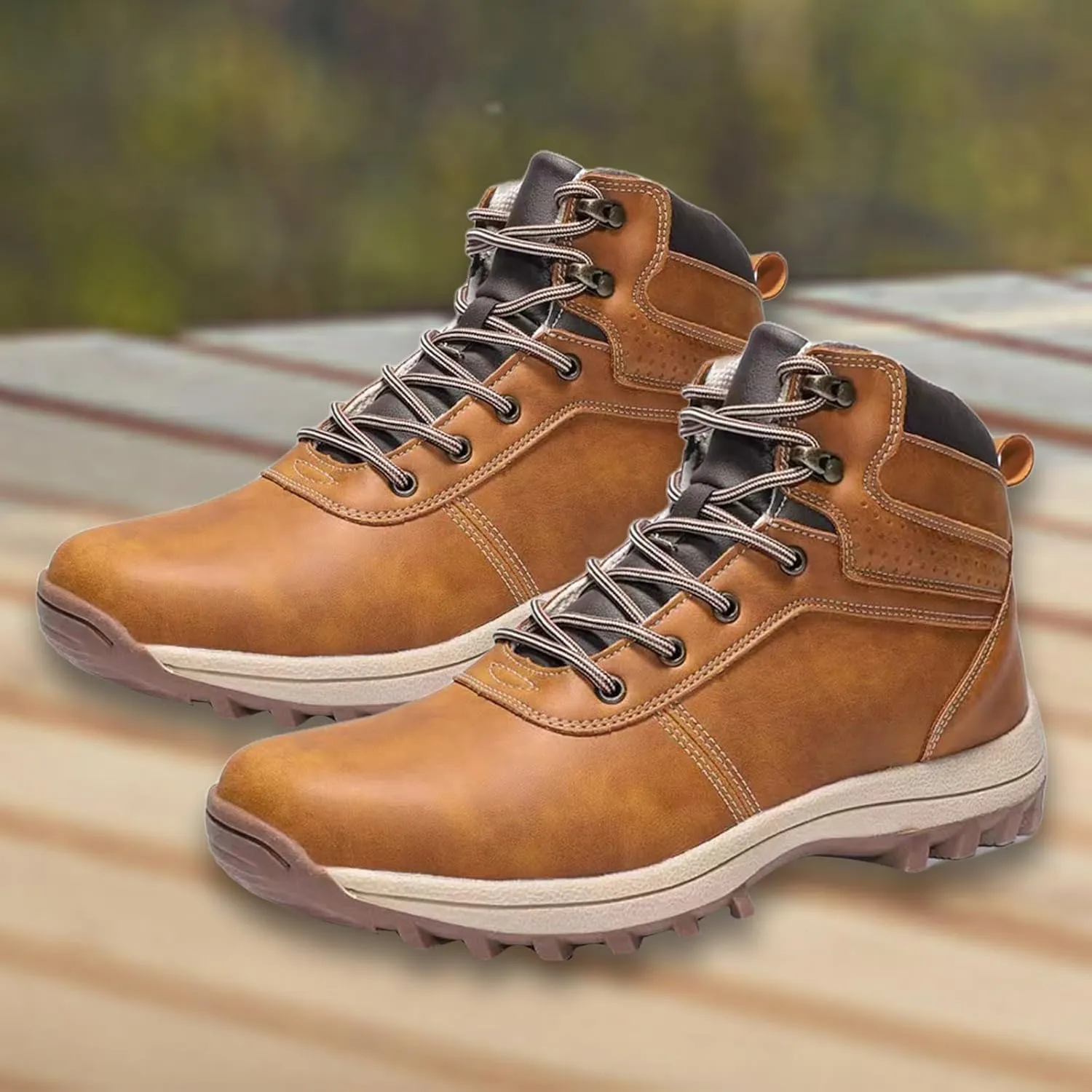 Men's Work Boots with Zipper Hiking Sneakers Warm Ankle Safety Toe Shoes for Women Insulated Waterproof Platform Shoes Work Hike Grounded Footwear