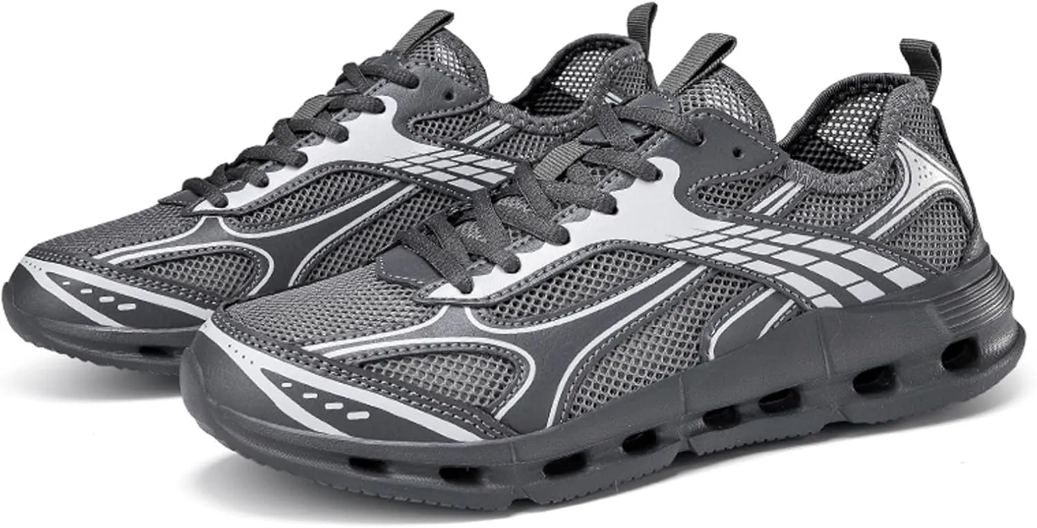 Non Slip Work Sport Shoes for Men Comfortable Lightweight Casual Walking Shoe Arch Support Sports Shoes for Men