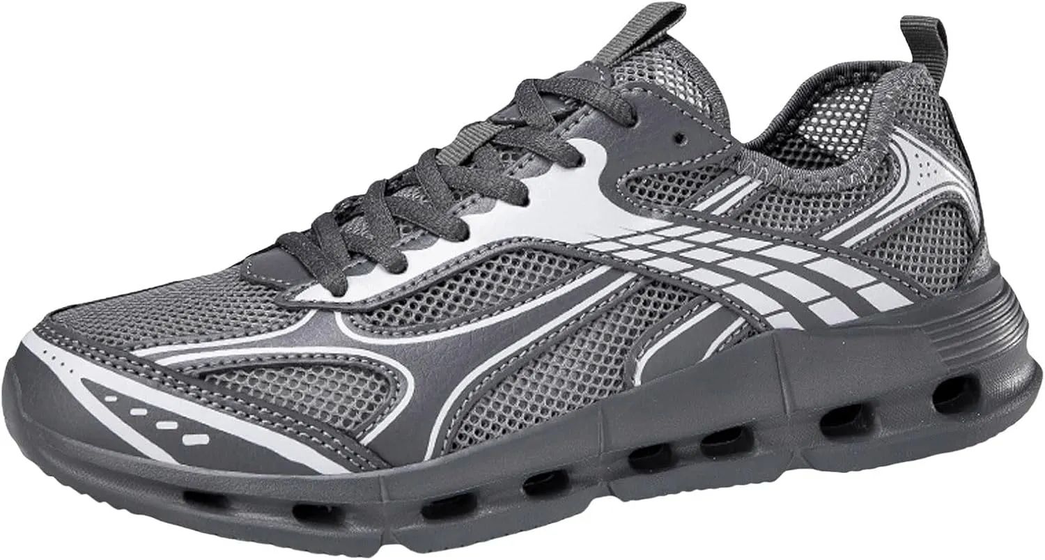 Non Slip Work Sport Shoes for Men Comfortable Lightweight Casual Walking Shoe Arch Support Sports Shoes for Men