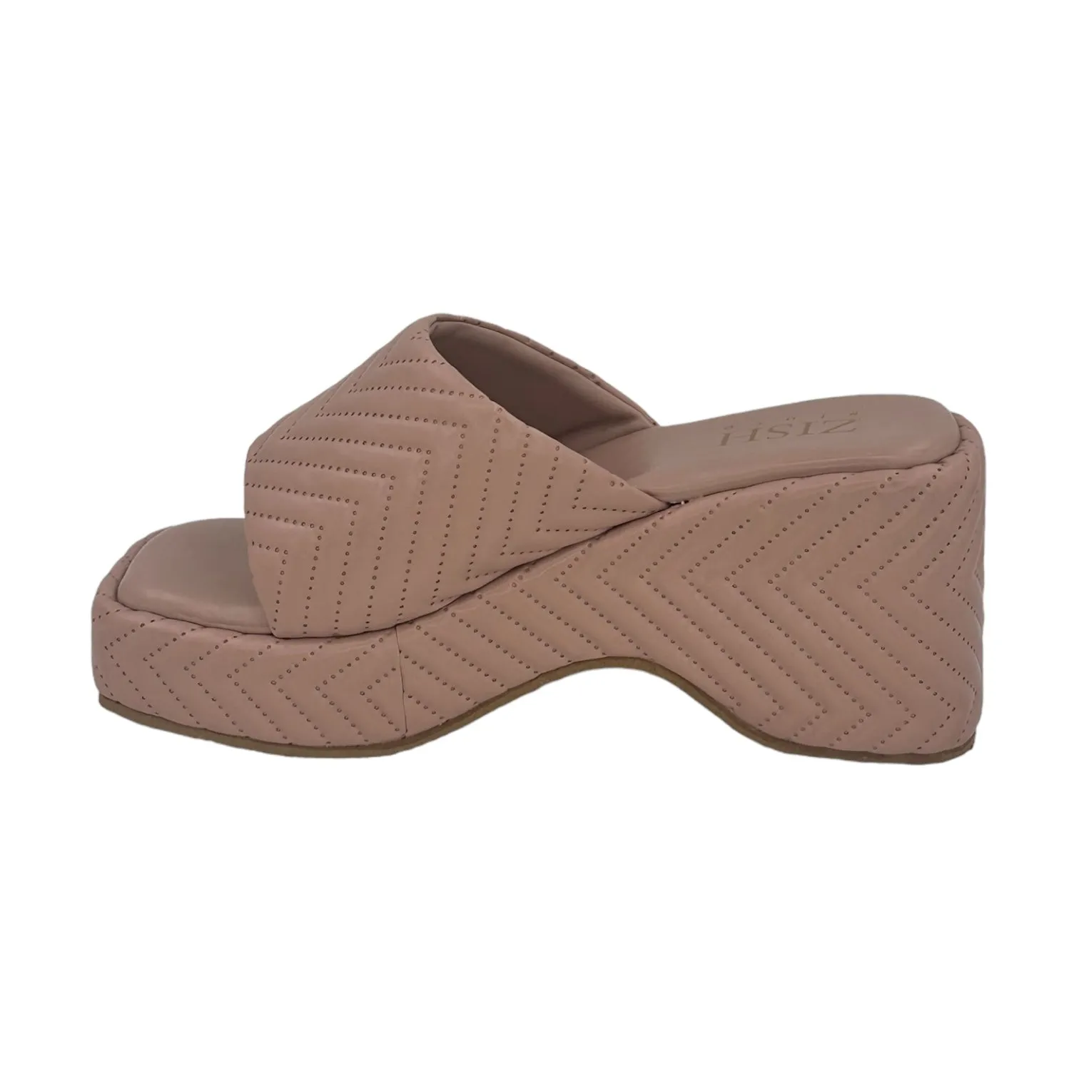 Nude Pink  Zig Zag Slides