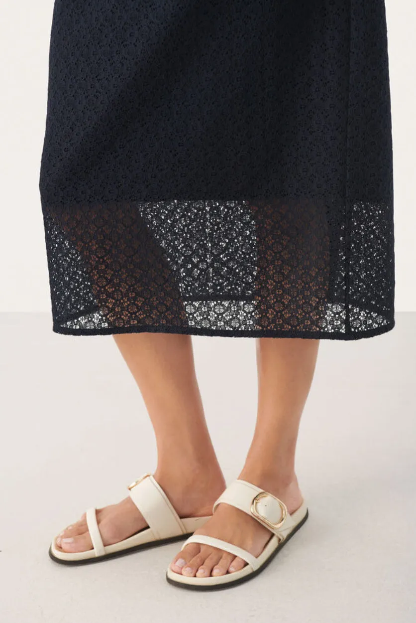Part Two Emerie Dark Navy Skirt