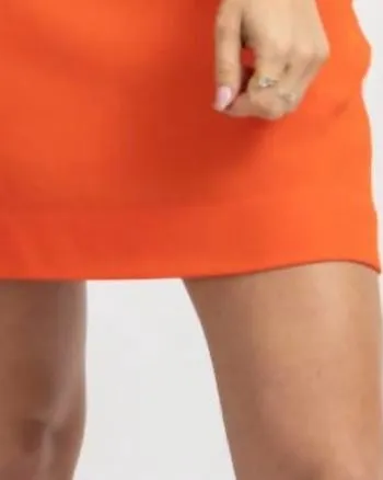 Pocket Tunic Dress In Orange | Orange