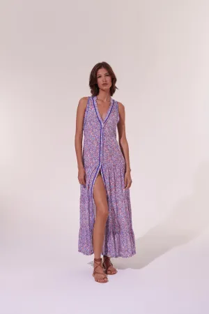 Poupette St Barth - Long Dress Nana - Light Blue Paquerette