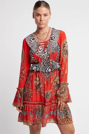 POWER AND PASSION SHORT RUFFLE DRESS