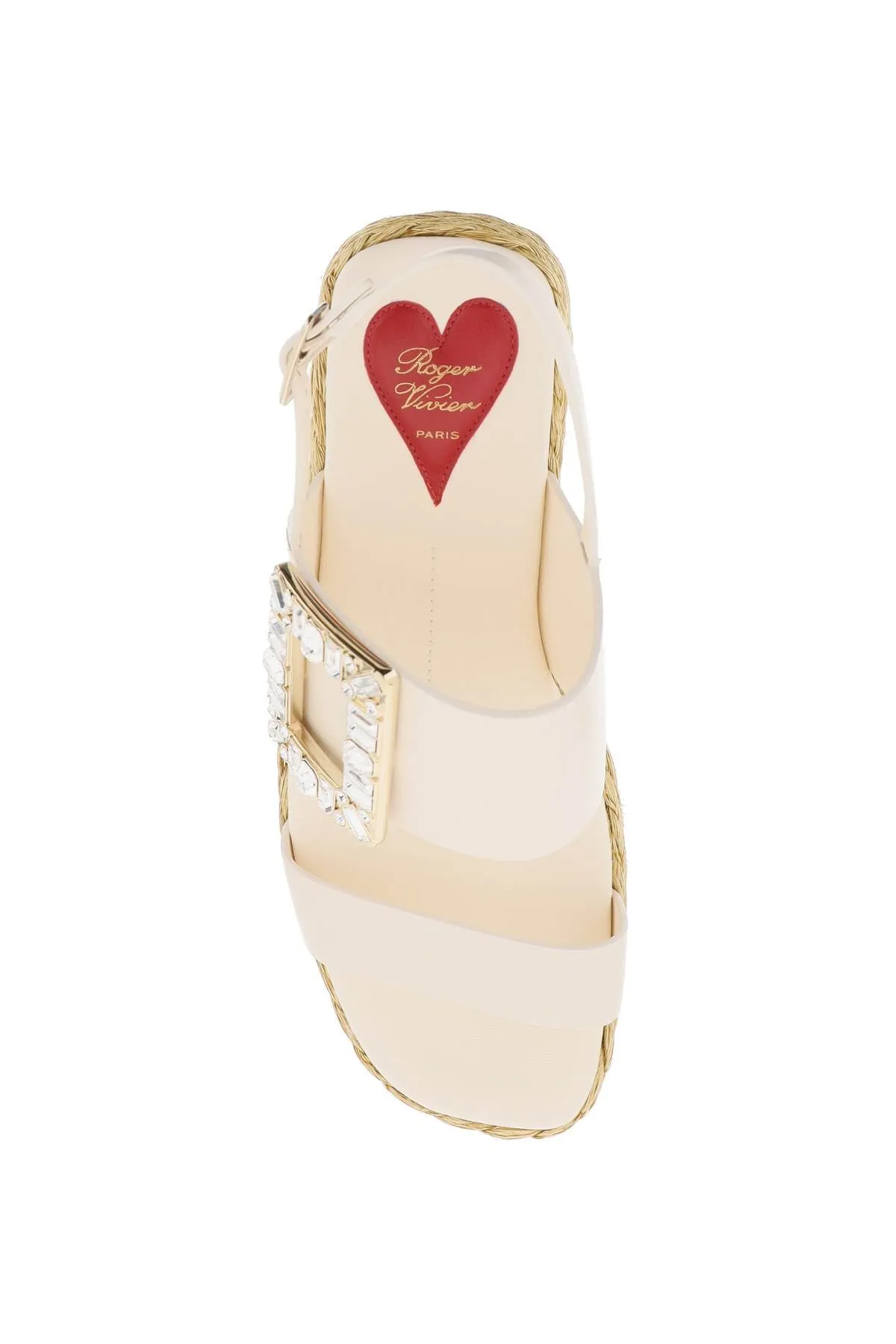 Roger vivier "crystal buckle espadrilles RVW73438780BSS CIRE