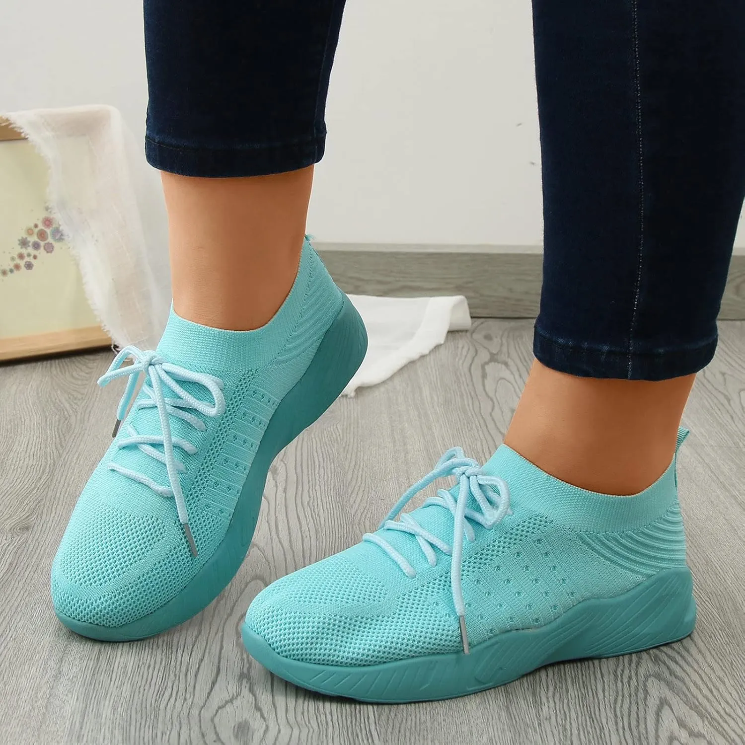 Running Shoes Women Sneakers Tennis Workout Walking Gym Lightweight Slip On Walking Shoes for Women Shoes for Womens Fashion Fall Loafers Leather Slip On Sneakers for Women