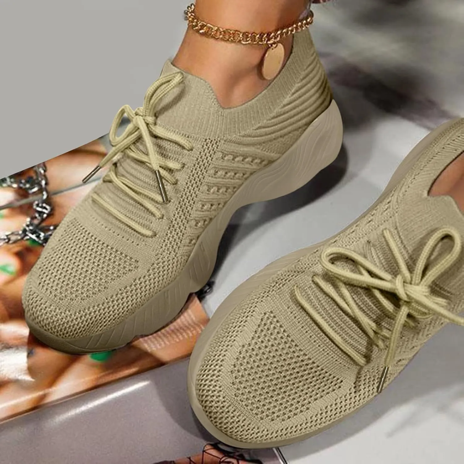 Running Shoes Women Sneakers Tennis Workout Walking Gym Lightweight Slip On Walking Shoes for Women Shoes for Womens Fashion Fall Loafers Leather Slip On Sneakers for Women