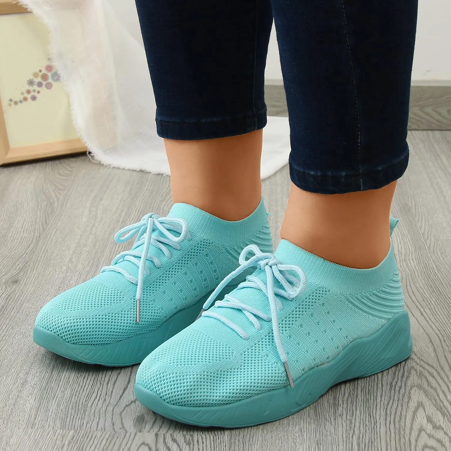 Running Shoes Women Sneakers Tennis Workout Walking Gym Lightweight Slip On Walking Shoes for Women Shoes for Womens Fashion Fall Loafers Leather Slip On Sneakers for Women