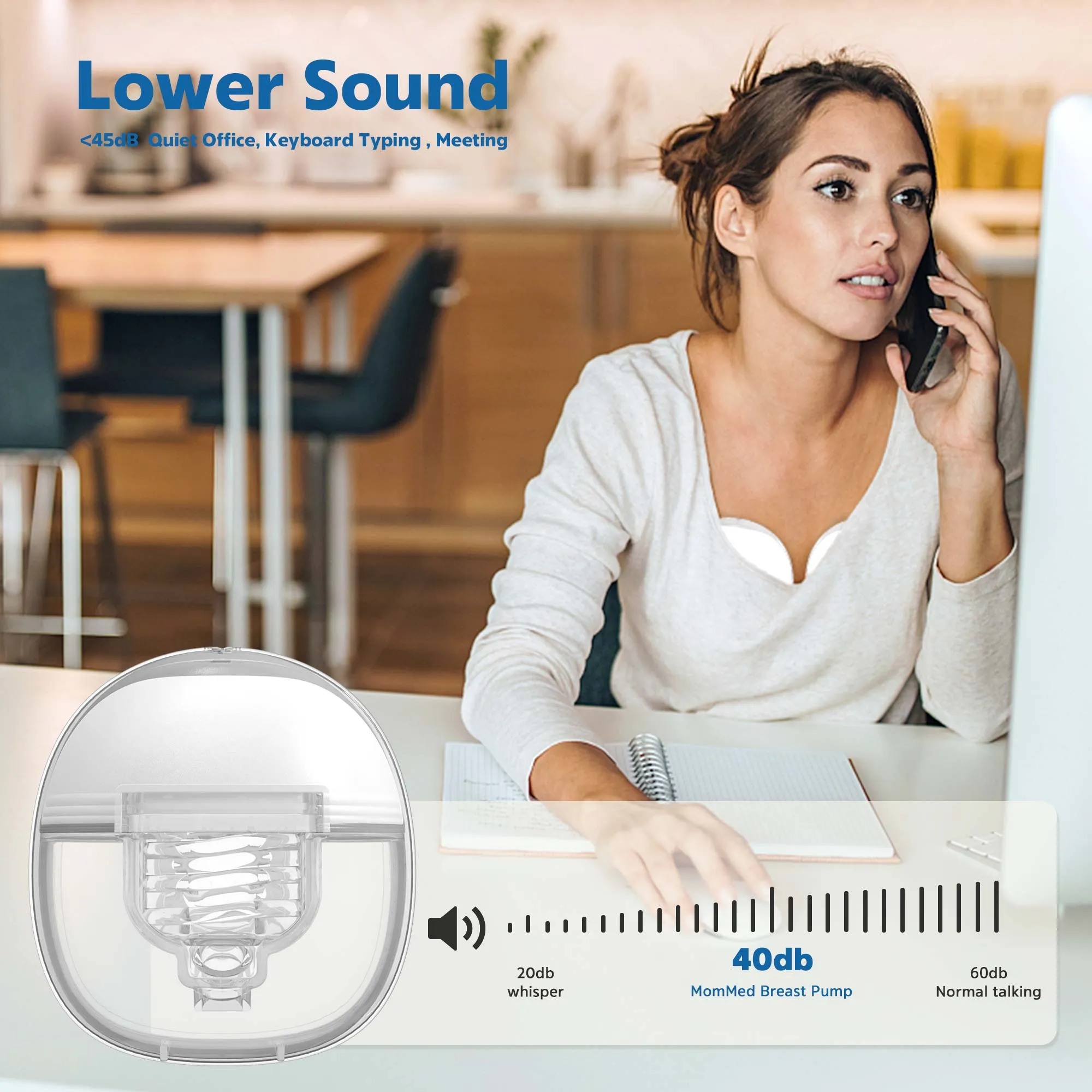 S18 Double Cordless Breast Pump-Tranquil Grey