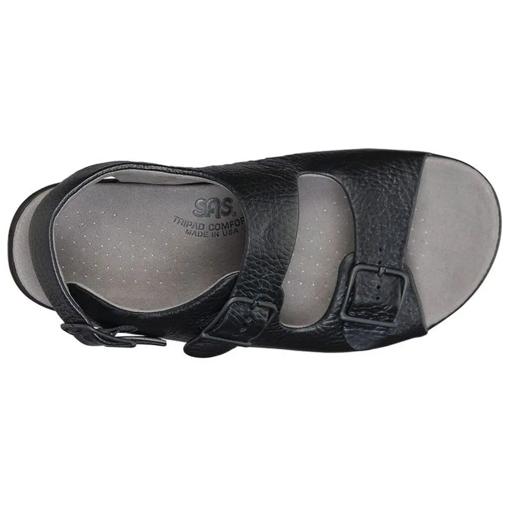 SAS Relaxed Sandal Black Leather (Women's)