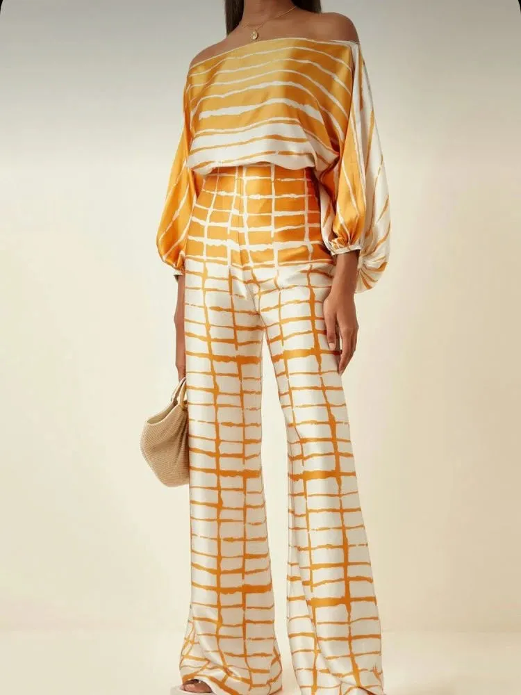 Satin Pants Set