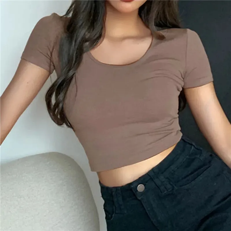Sexy Pure Cotton Windy Short Sleeve Tee