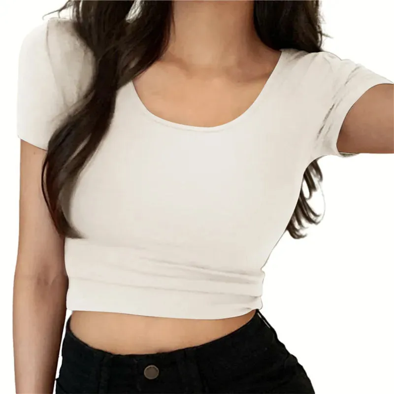 Sexy Pure Cotton Windy Short Sleeve Tee