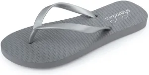 shevalues Slim Flip Flops for Women Beach Rubber Shower Shoes Basic Thong Sandals