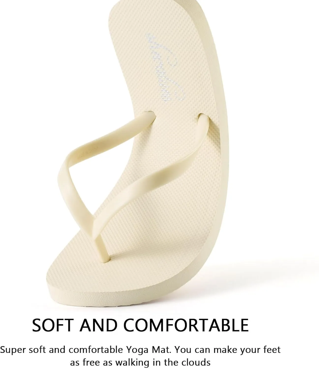 shevalues Slim Flip Flops for Women Beach Rubber Shower Shoes Basic Thong Sandals