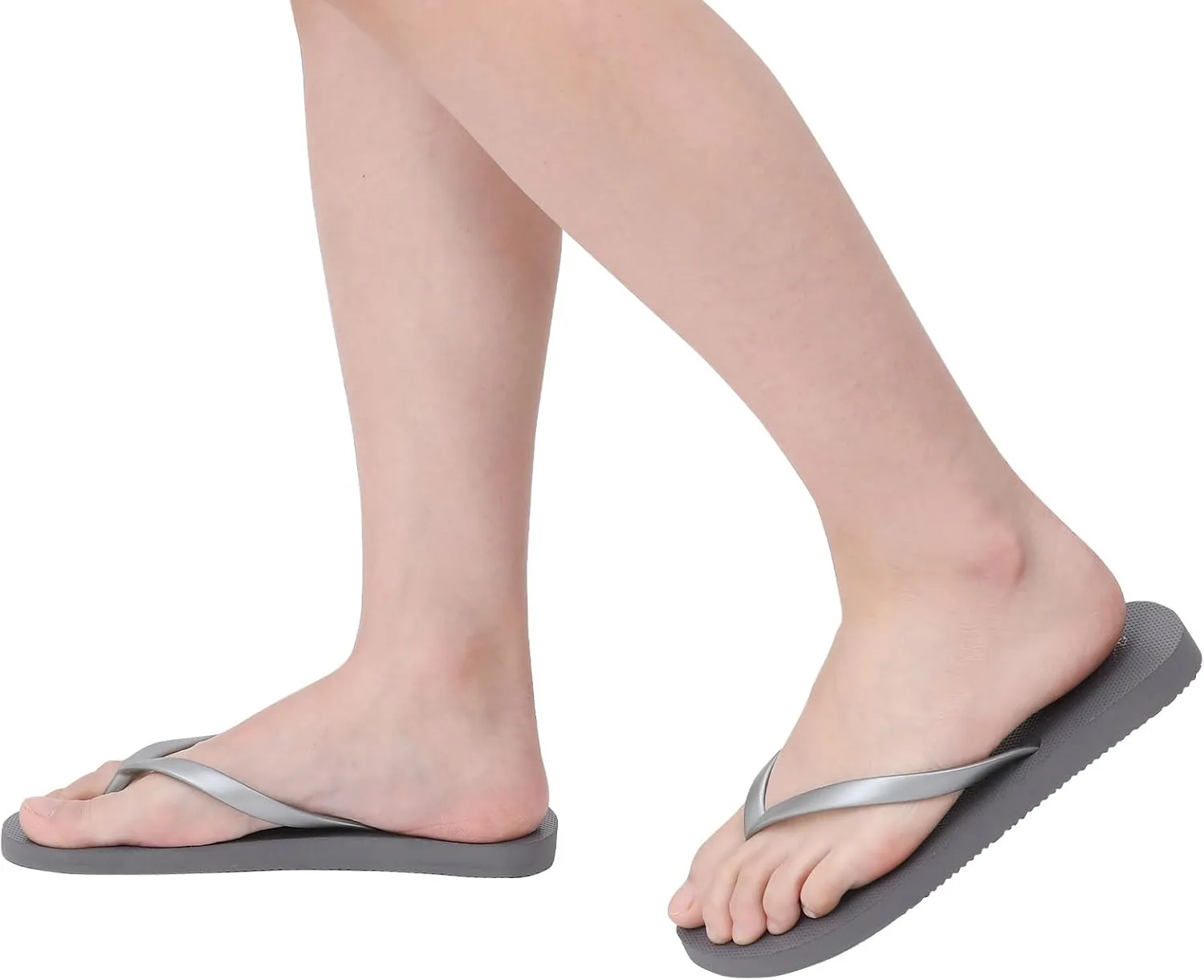 shevalues Slim Flip Flops for Women Beach Rubber Shower Shoes Basic Thong Sandals