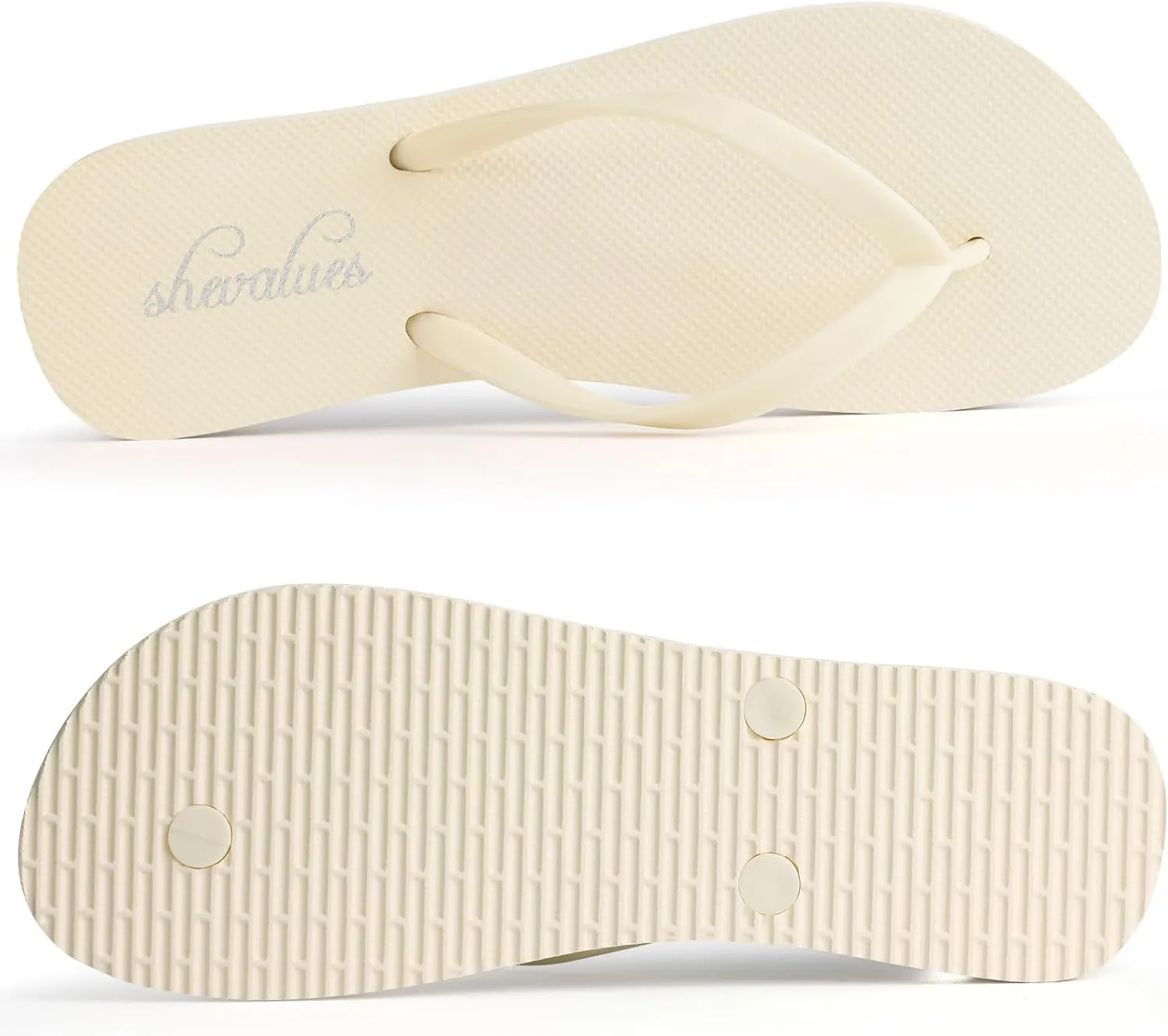 shevalues Slim Flip Flops for Women Beach Rubber Shower Shoes Basic Thong Sandals