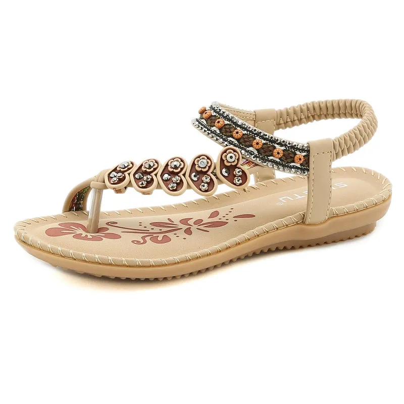 SIKETU | Bohemian Beaded Vintage Slingback Flip Flop
