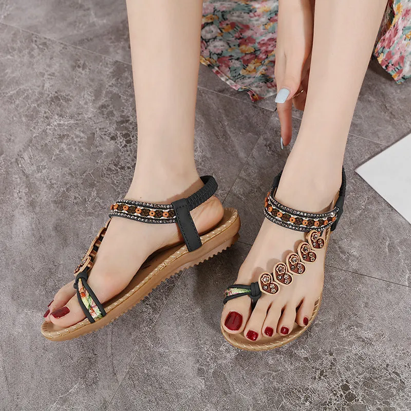 SIKETU | Bohemian Beaded Vintage Slingback Flip Flop